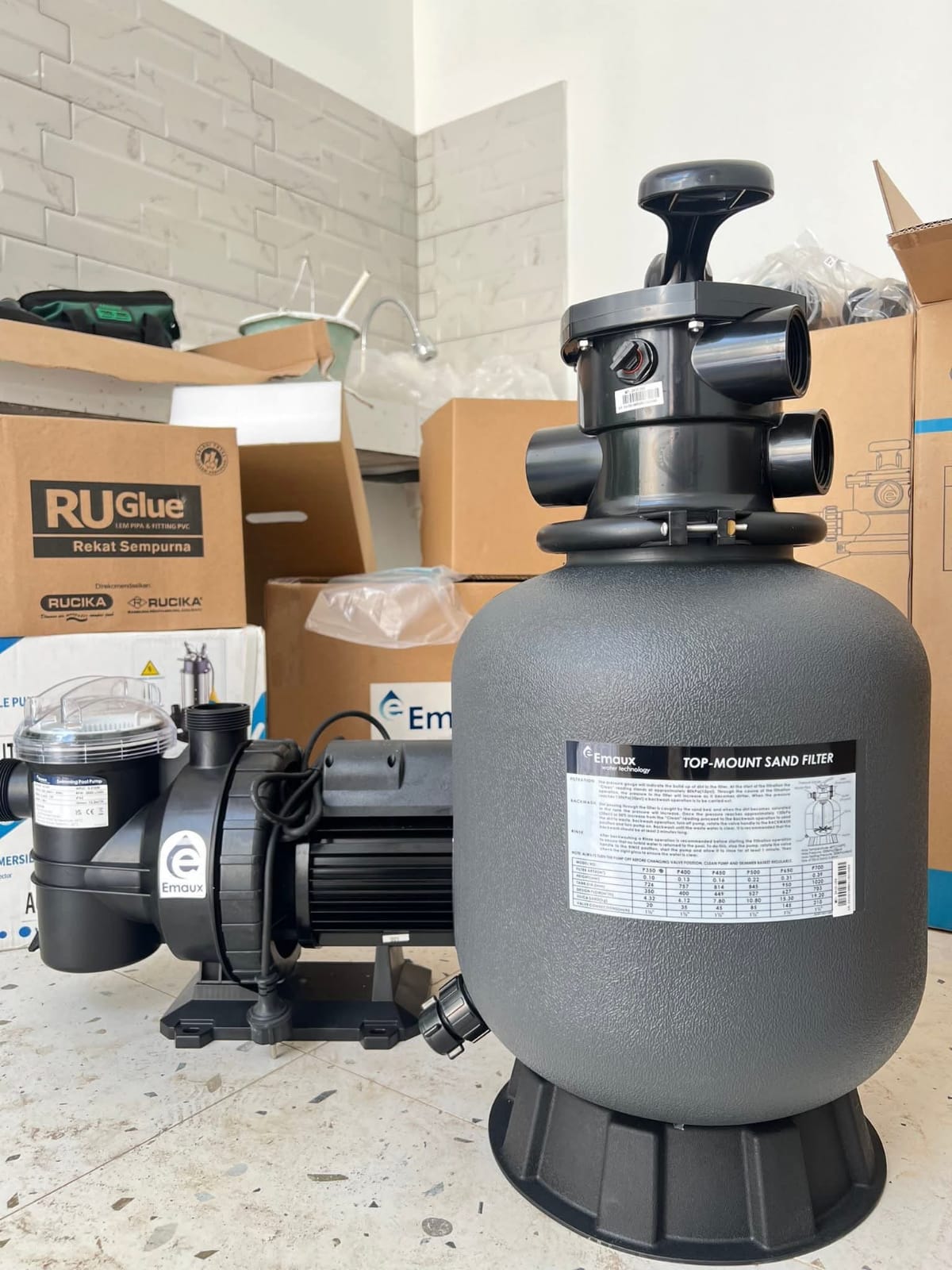 Top Mount Sand Filter Tank - Tabung Filter Kolam Renang